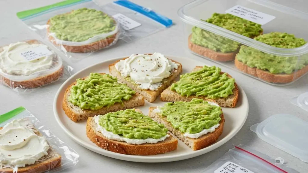 Cream cheese avocado toast served with a poached egg